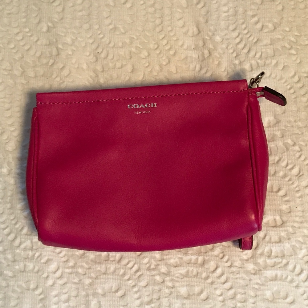 Coach Pink Leather Wristlet